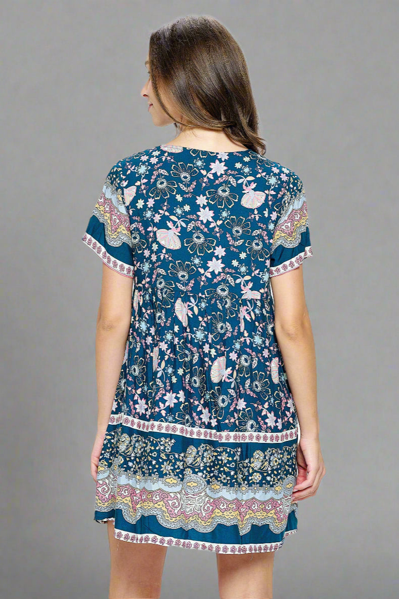 Floral Print Dress With Pockets