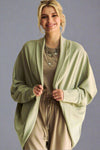 Dolman Shawl Open Cardigan - Sage