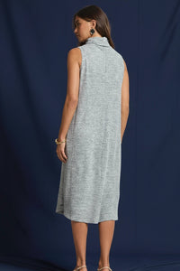 Brushed Tiger Turtle Dress - Charcoal