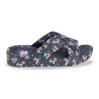 Spa Day Sandal - Navy Daisy