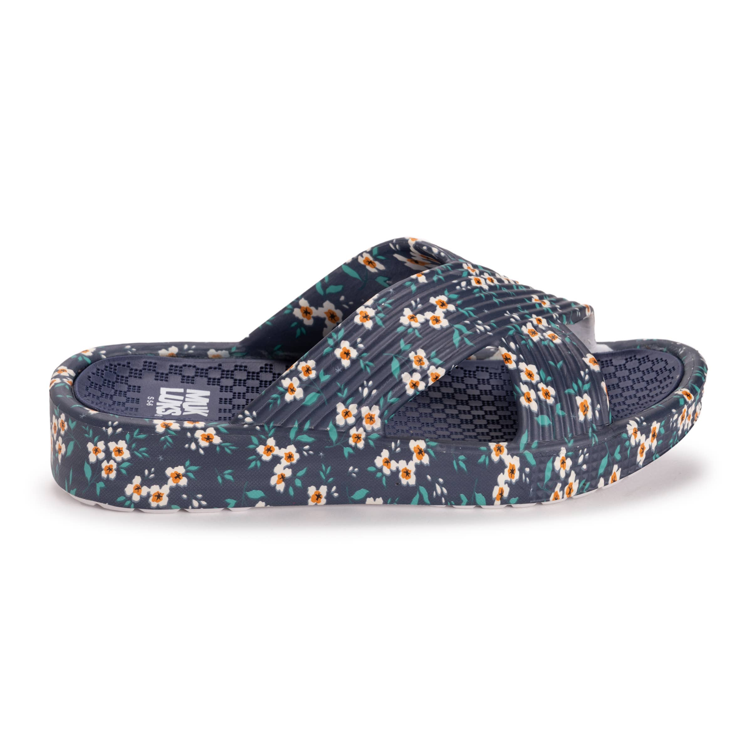 Spa Day Sandal - Navy Daisy