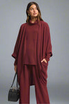 Getaway Open Cardigan - Wine