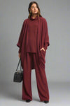 Getaway Wide Leg Pant - Wine