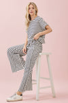 Striped Wide-Leg Pants - Ivory