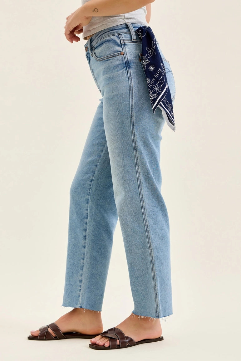 Mid Rise Ankle Straight Bandana Loop - JB22