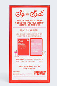 Sip or Spill — The Girl's Night Drinking Game by Relatable — Bachelorette Party Game