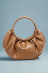 Lena Ruched Round Handle Bag - Taupe