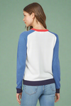 Color Block Button Cardigan - Cream