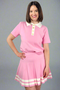 Mini Skater Sweater Skirt - Pink