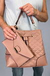 Wendy Hobo Bucket Bag - Rosewood