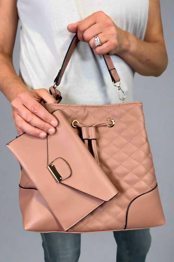 Wendy Hobo Bucket Bag - Rosewood