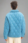 Quilted Half Zip Pullover - Blue