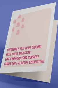 Ancestry Digging - Mother's Day Card