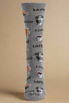 Coffee Bamboo Crew Socks 9-11 - Grey