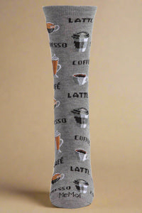 Coffee Bamboo Crew Socks 9-11 - Grey