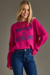Magenta Merry & Bright Sweater