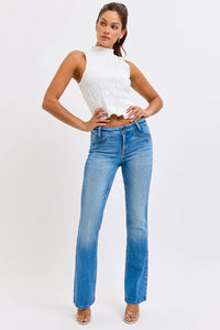 Mid Rise Bootcut Welt Pockets C269