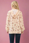 Floral Ribbed Hoodie - Butter
