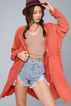 Button Down Gauze Shirt - Burnt Orange