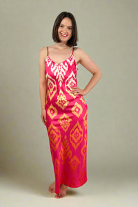 Printed Slip Dress - Pink