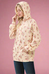 Floral Ribbed Hoodie - Butter