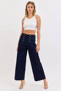 High Rise Sailor Wide Leg Crop C270