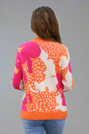 Bold Abstract Knit Sweater - Orange