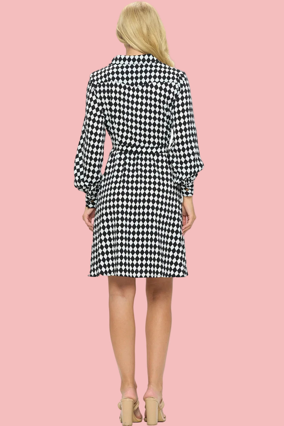 Checkered Button Down Dress