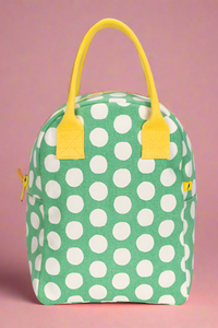Zipper Lunch Bag - Dot Spring Green