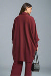 Getaway Open Cardigan - Wine