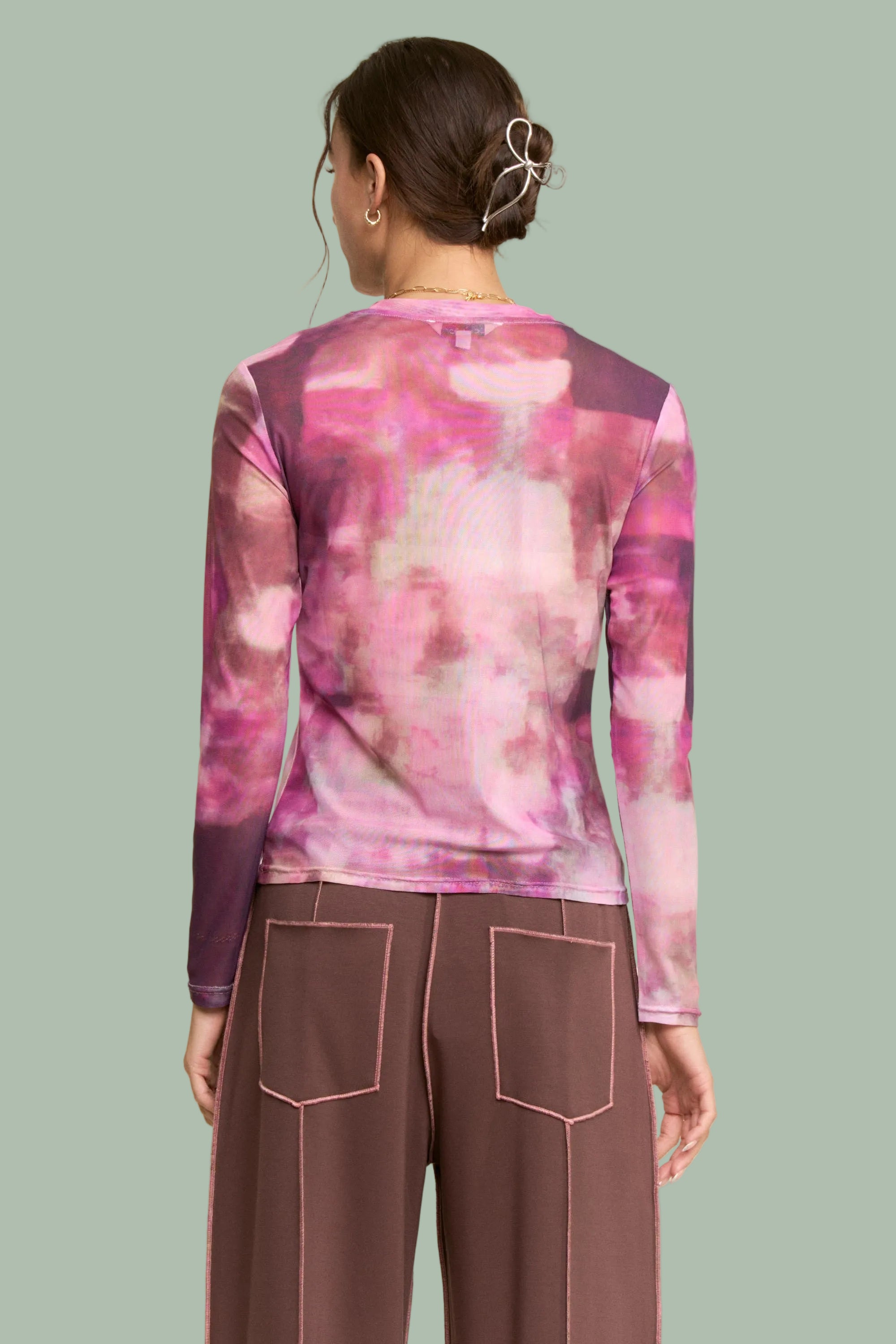 Mesh Abstract Top - Orchid