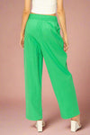 Poplin High Waist Pants - Green