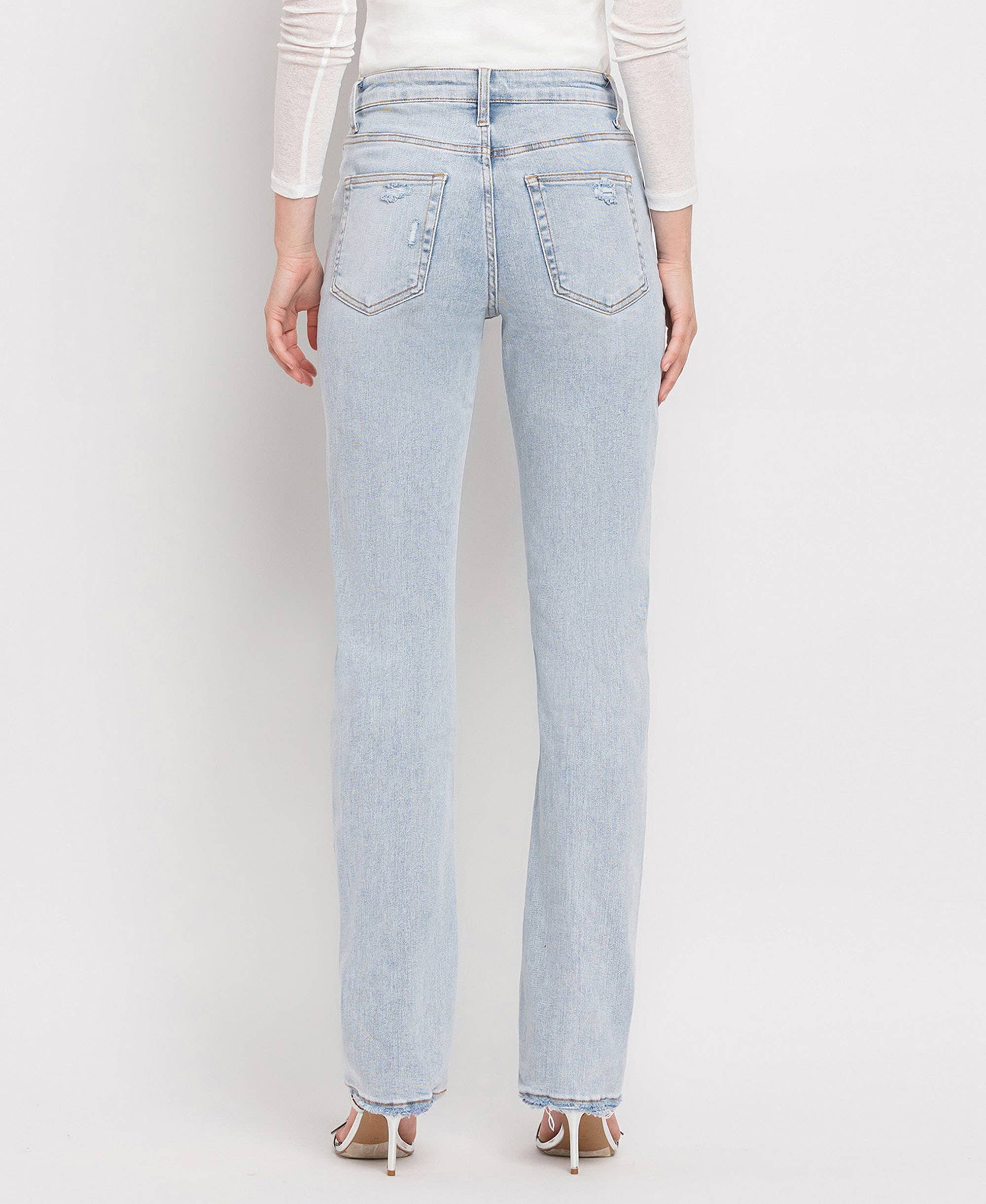 90's Vintage Super High Rise Straight Jeans - LV30