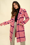 Promenade Houndstooth Coat
