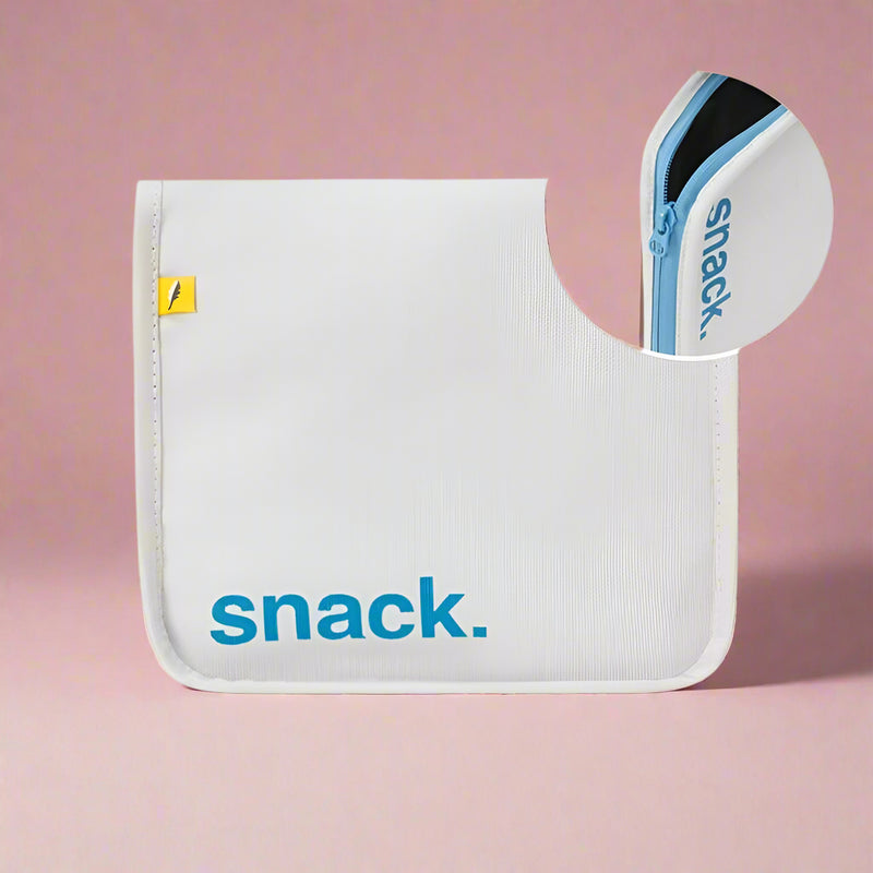 Snack Mat - 'Snack' Blue / Yellow Zip