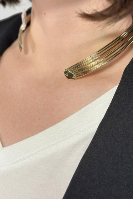 Multi Layer Open Choker Necklace
