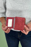 Mini Snap Button Wallet & Cardholder - Red Cheetah