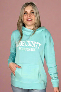 Door County Peninsula Doodle Hoodie Blue