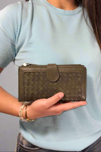 Crissy Woven Wallet - Olive