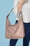 Joey Distressed Slouchy Hobo - Ash Mauve