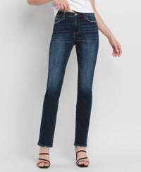High Rise Long Slim Straight Jeans LV39