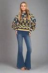 Jacquard Knit Sweater - Green