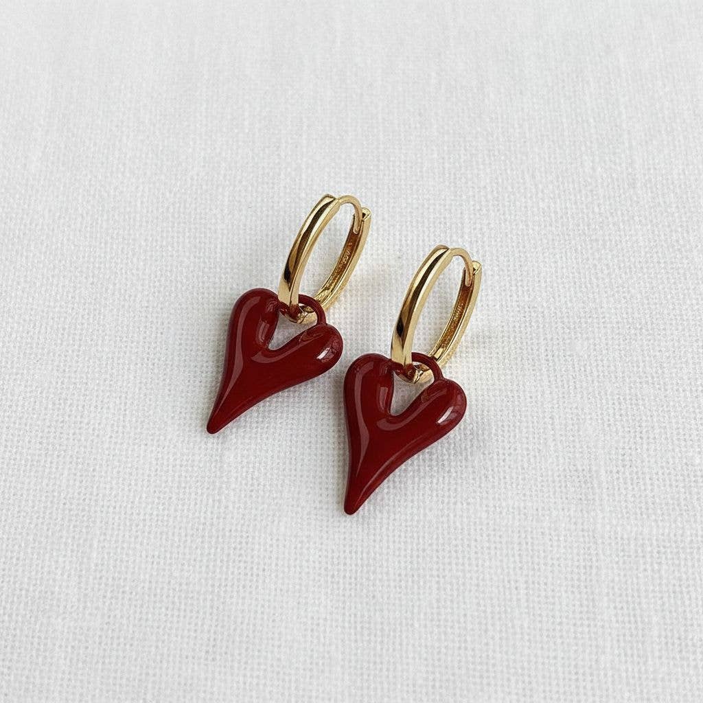 Elegant Heart Design Earrings