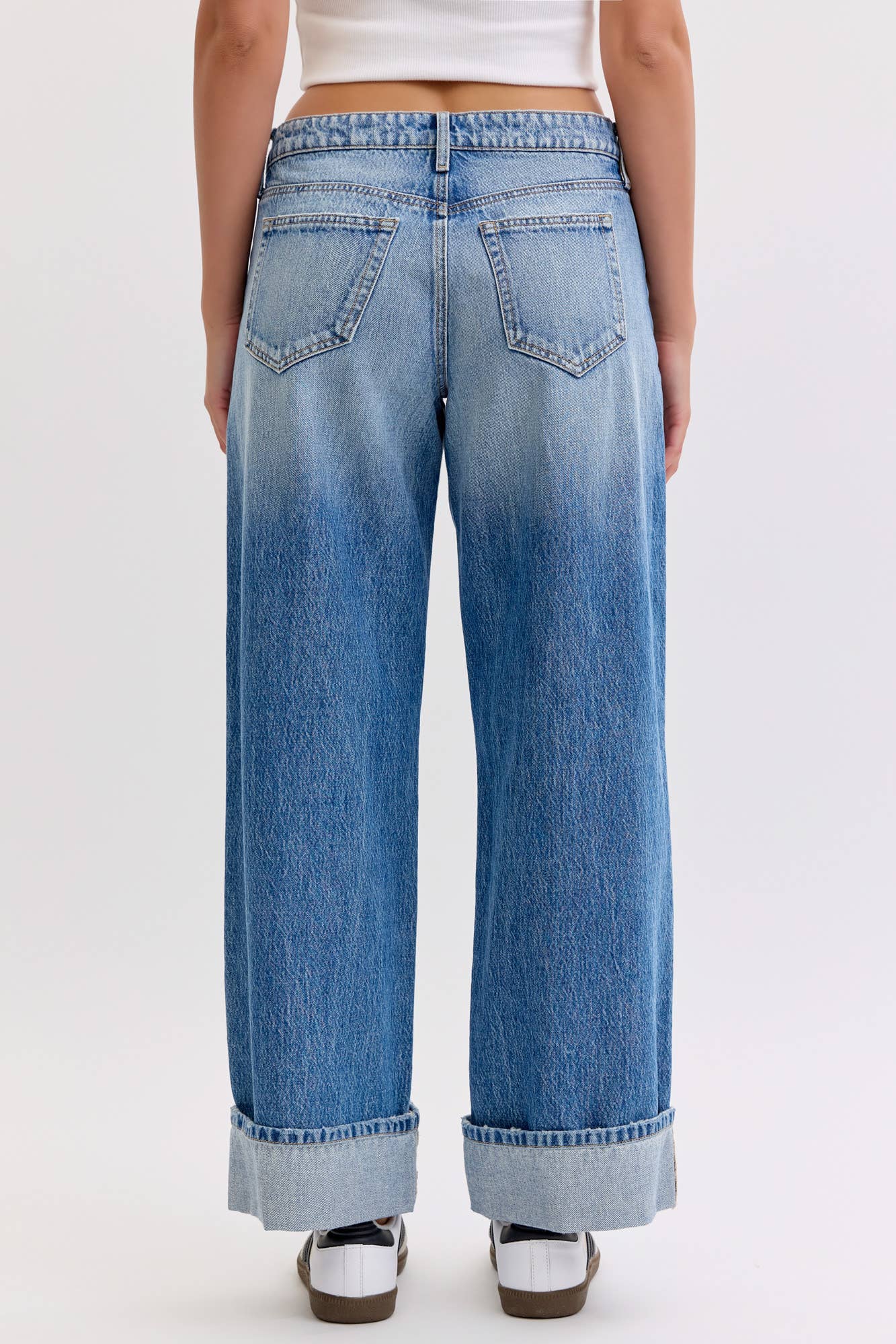 Low Rise Wide Leg With Cuff C266