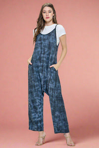 Textured Jumpsuit Tie Dye
