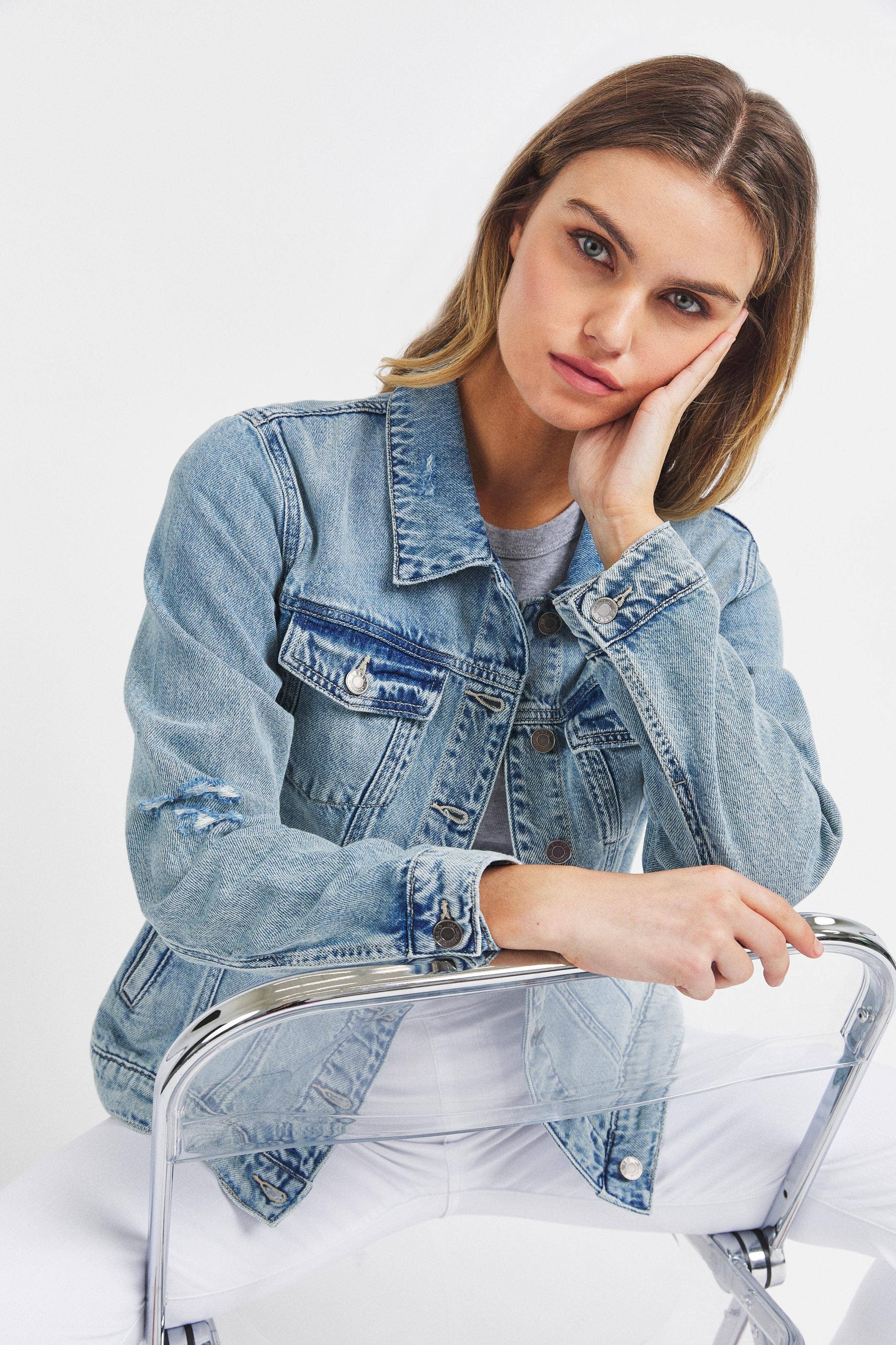 Oversized Denim Jacket - Light Wash