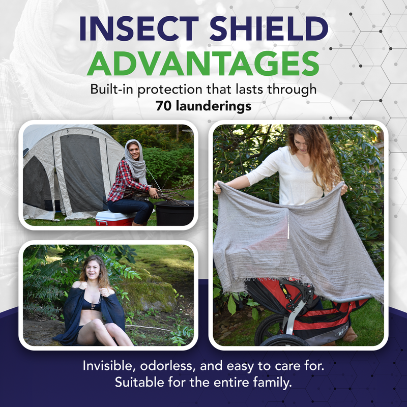 Insect Repellent Scarf - Raspberry