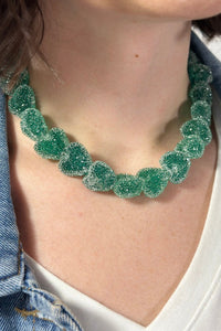 Candy Heart Resin Necklace – Green
