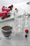 Stackable Double Wall Glasses, 5 Oz Set of 4