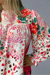Crochet Trim Ruffle Dress Pink